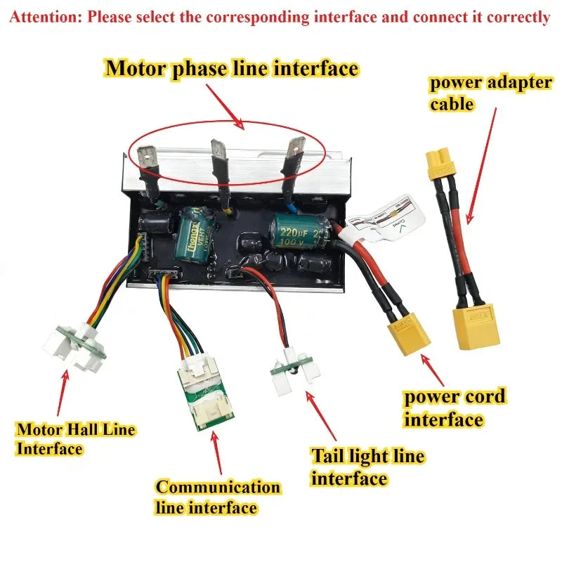 Upgraded 55km/h E-Scooter Controller Kit For Xiaomi Elite E-Scooter - Speed Unlock, Motor Self Learning Motherboard Replacement