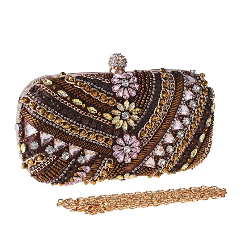 High Quality Beaded Bag Shape Wedding Dinner Party Ladies Beaded Embroidery Evening Bag