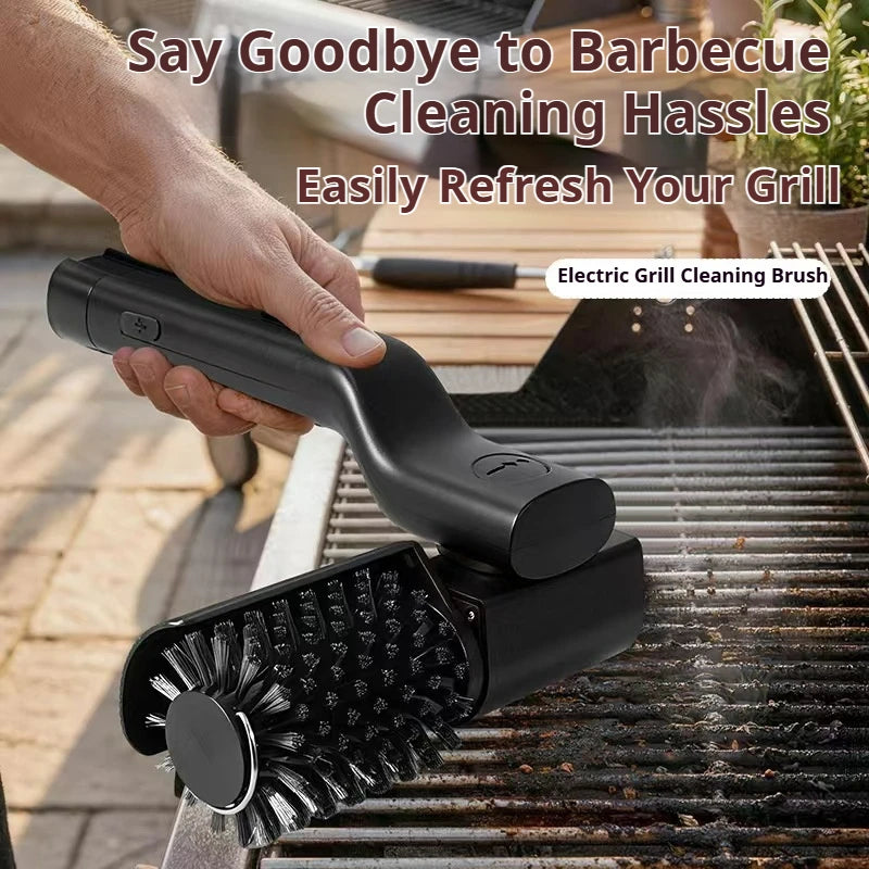 Electric BBQ Grill Cleaning Brush –Efficient Oil Stain Removal，360° All-Round Deep Cleaning, Safeguard Your Health