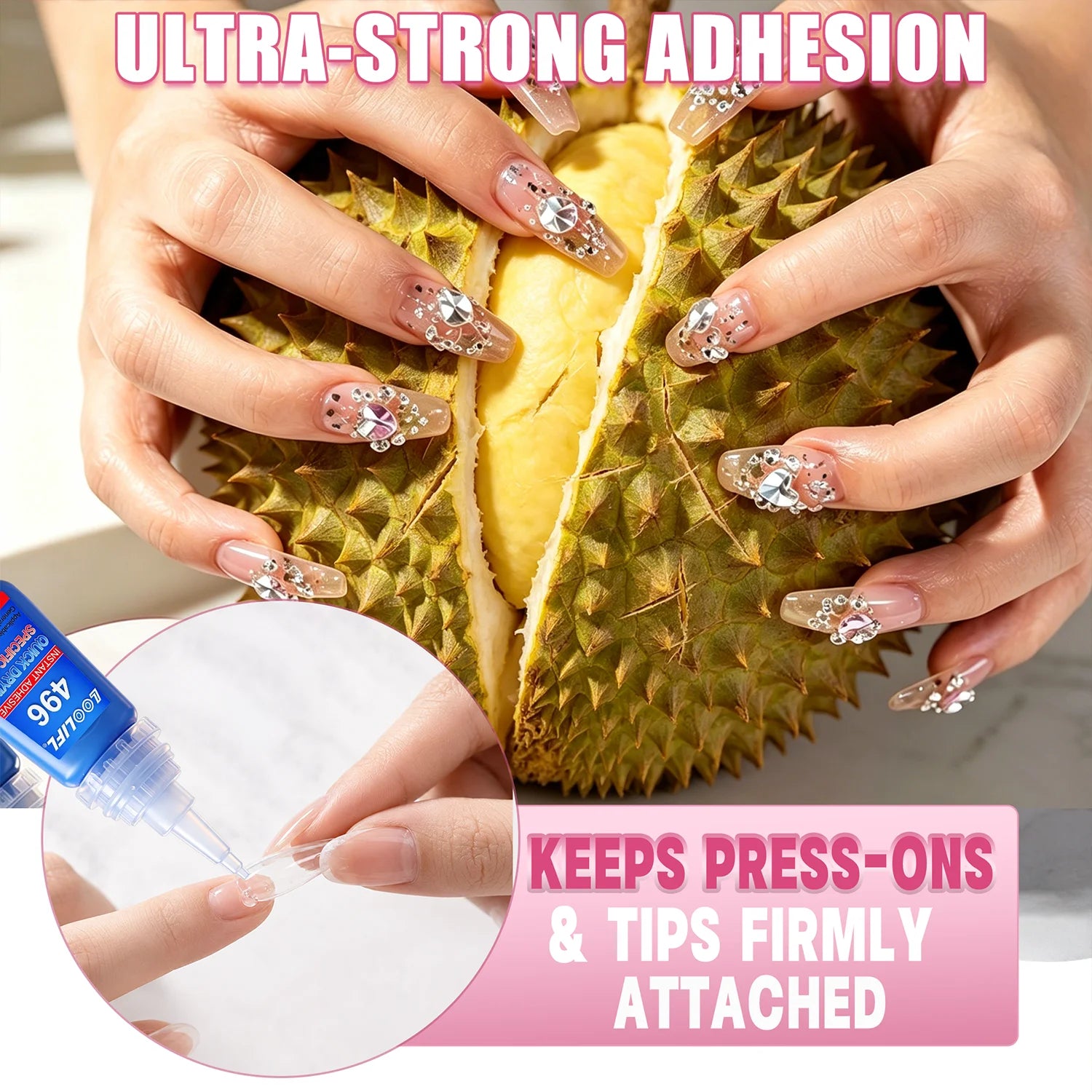 20g Super Strong Nail Glue Quick Dry For False Nail Tips Acrylic Nails Press On Nails Fake Nails Art Decoration Lasting Adhesion