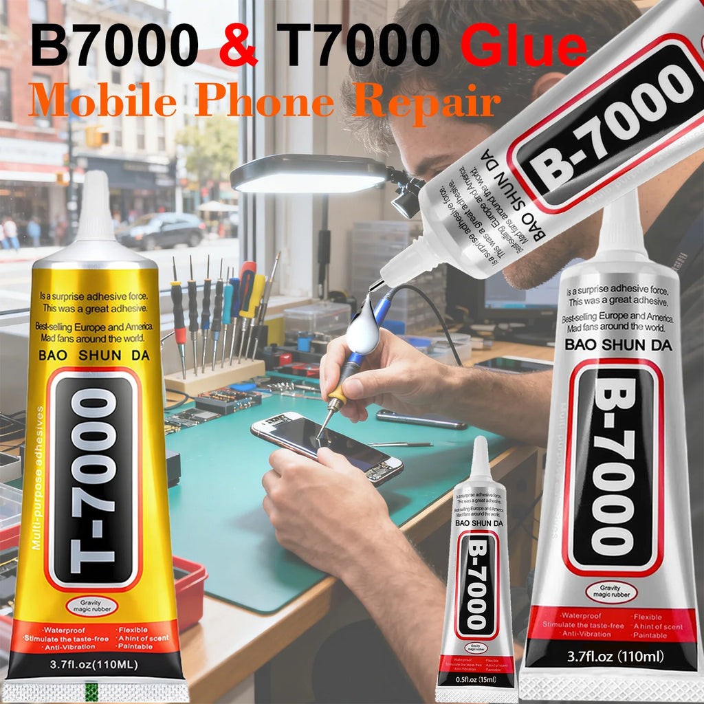 B7000+T7000 Adhesive Repair Kit For Mobile Phones, Jewellery, Displays, Back Covers & Waterproofing