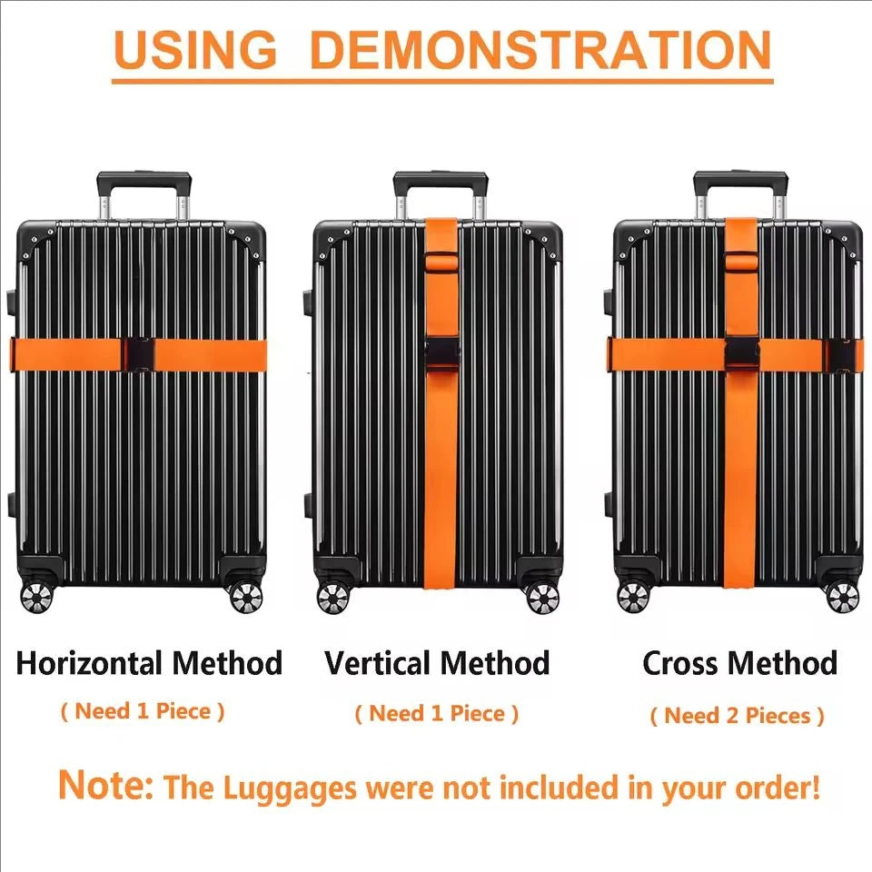 Lightweight Portable Luggage Strap with Adjustable Anti-Theft Luggage Strap Suitable for Long-Distance Travel Like Trips