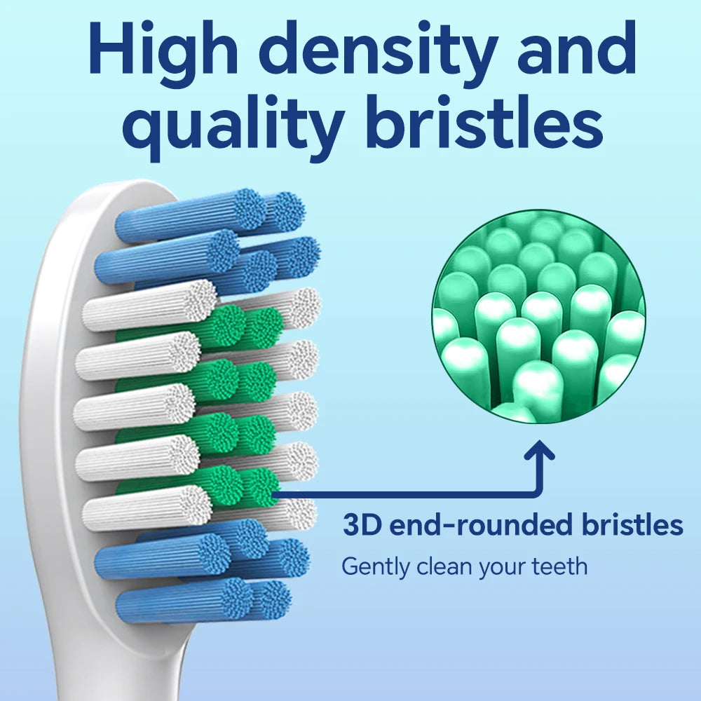 Toothbrush Travel Box & 4pcs Medium Soft Bristles Replacement Brush Heads Compatible with Philips Sonicare Electric Toothbrushes