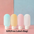 60ML Travel Bottles & Containers Small Mini Empty Plastic Squeeze Bottles for Travel Toiletries Shampoo with Storage Bag