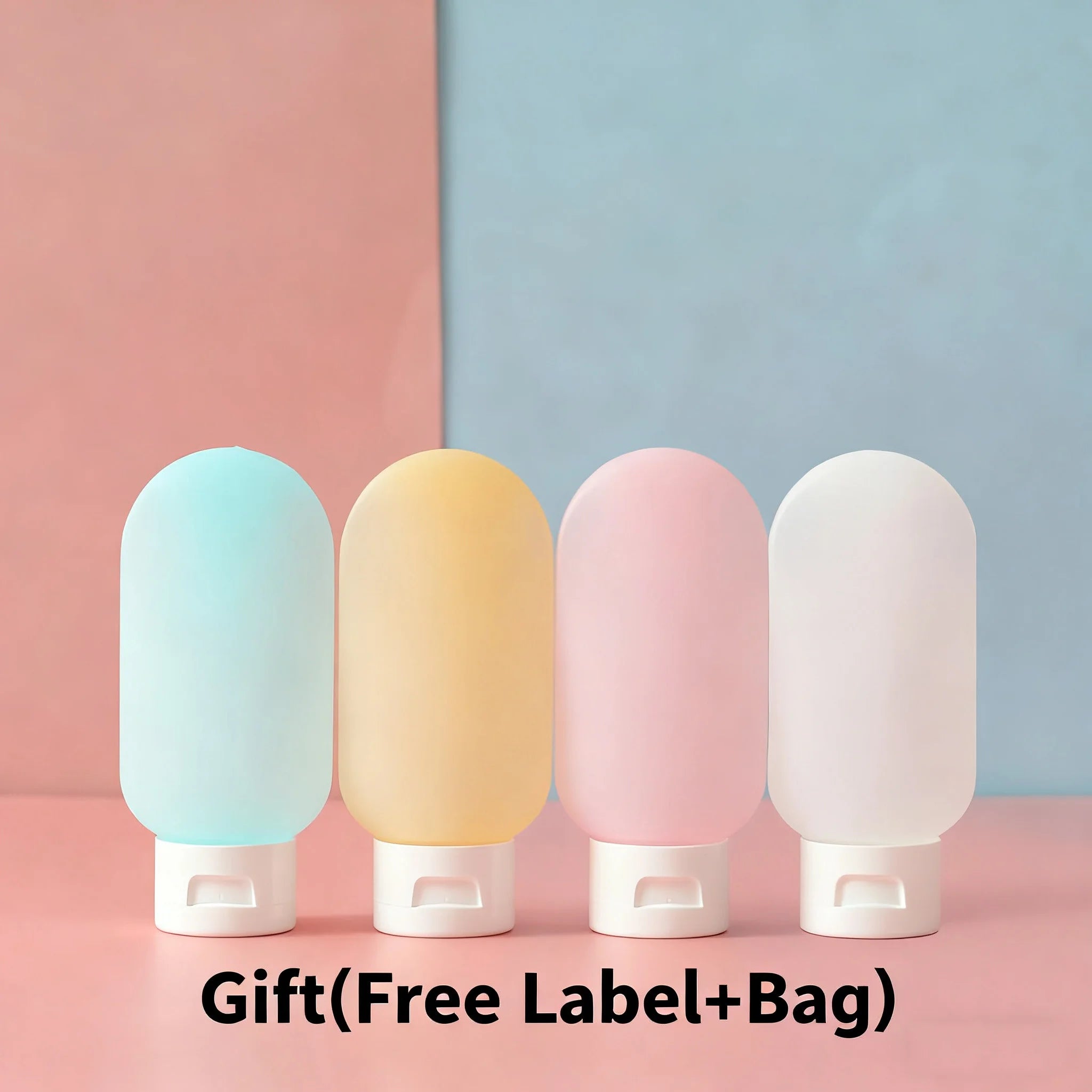 60ML Travel Bottles & Containers Small Mini Empty Plastic Squeeze Bottles for Travel Toiletries Shampoo with Storage Bag
