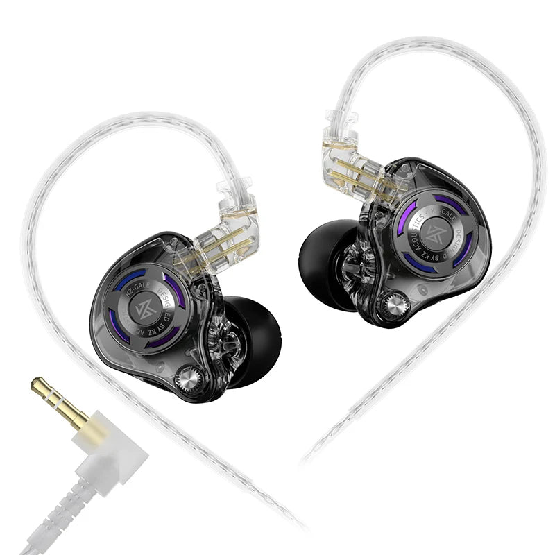 KZ Gale In-Ear Gaming Earphones 7.1 Stereo E-sports Bass Metal Earbuds for Video Game Stage Live Wired Headphones With HD Mic