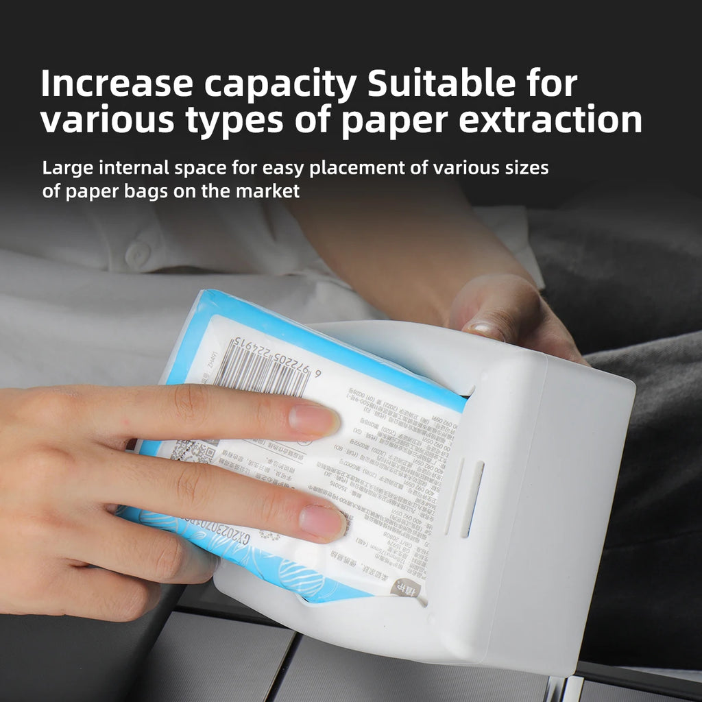 LUCKEASY Car Tissue Box For Tesla Model Y 3 X S Seat Back Hanging Silicone Tissue Holder Box With Fix Strap Interior Accessories