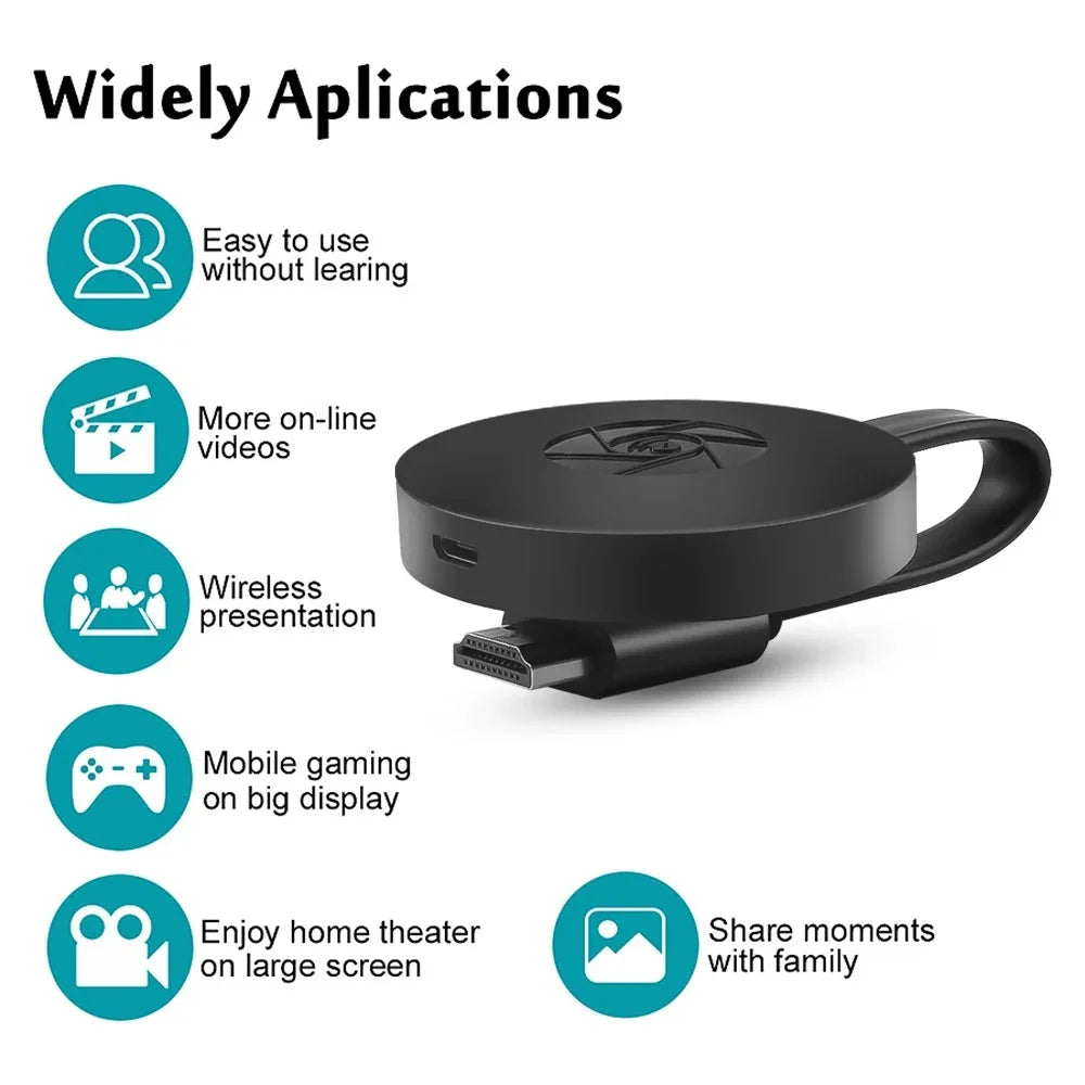 1080P TV Stick For Display Screen Adapter HDMI-compatible Dongle Receiver for Android IOS TV Box for WIFI Live Screen Projector