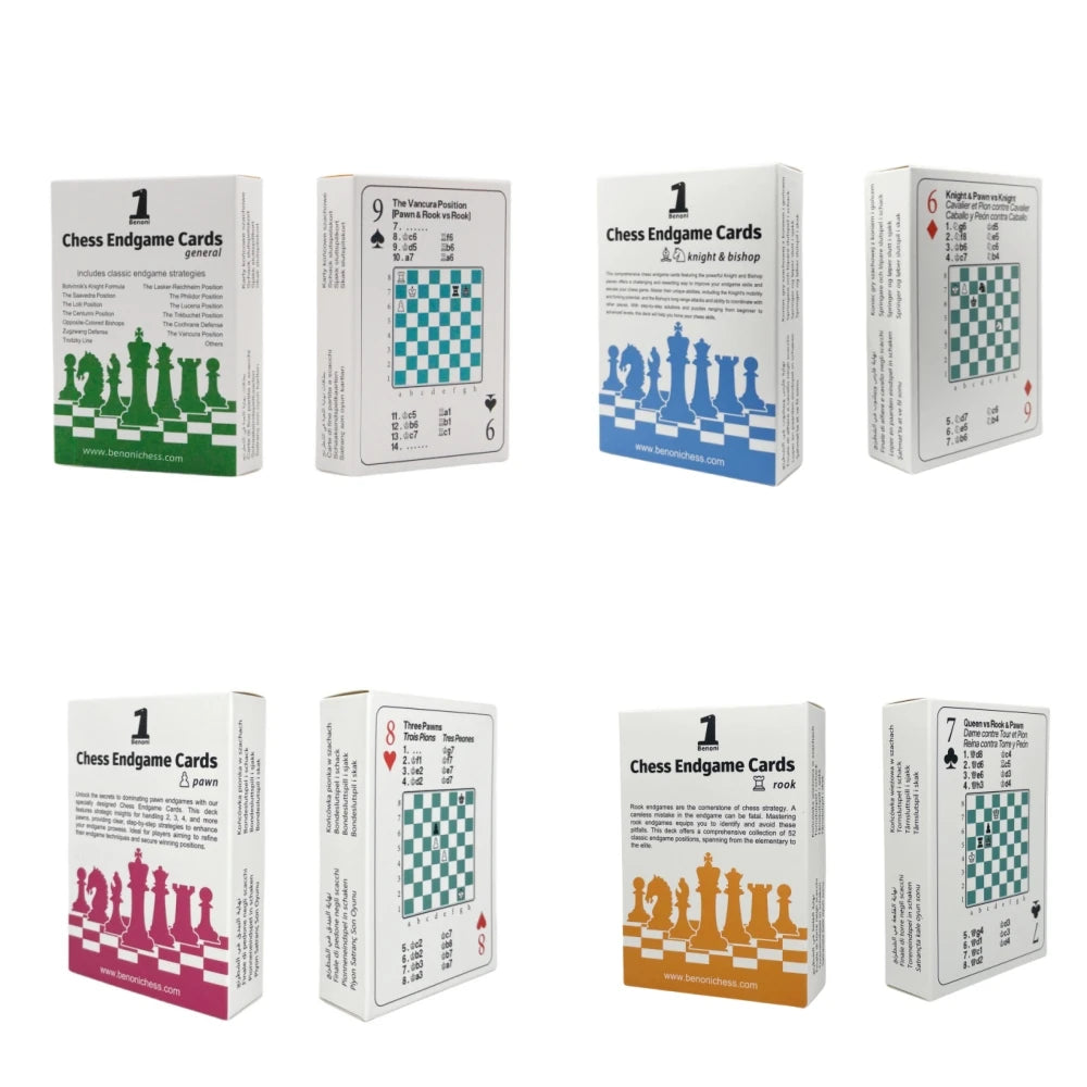 Benoni Chess Openings Cards -  Best gift for chess lovers to study chess strategy, tactics, opening moves
