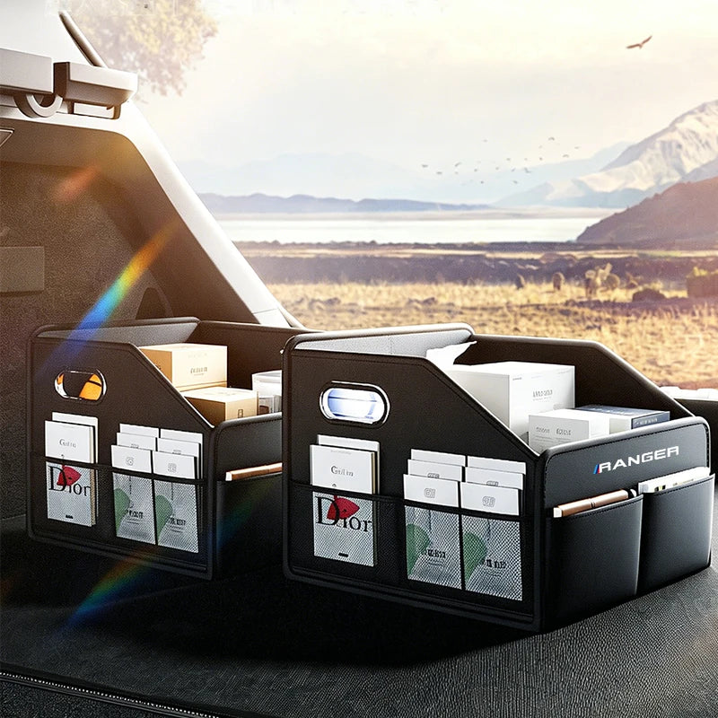 Car Trunk Storage Box For Ford Ranger T9 T7 T1 Raptor Stowing Tiding Storage Bag Car Storage Box & Organizer Auto Accessories