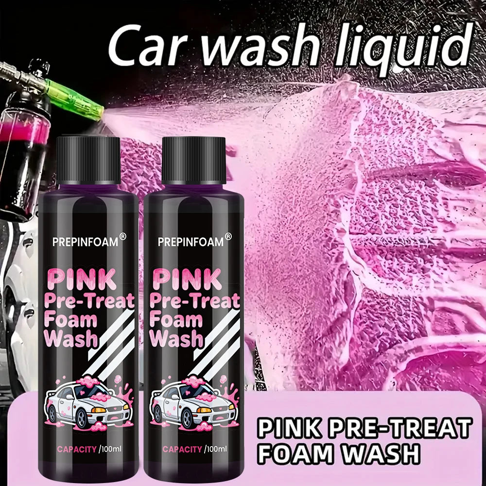 Pink Foaming Car Wash Soap Auto Wash Shampoo Active Foam Cleaner for For Snow Foam Lance / Foam Cannon / Foam Gun or Bucket Wash