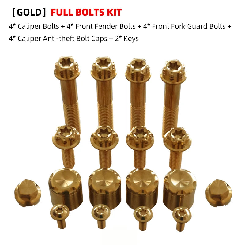 Road Faith Titanium Alloy Motorcycle Caliper Bolt Front Fender Bolts Anti-theft For HD 121CVO 121ST 24-up 117 Road/ Street Glide
