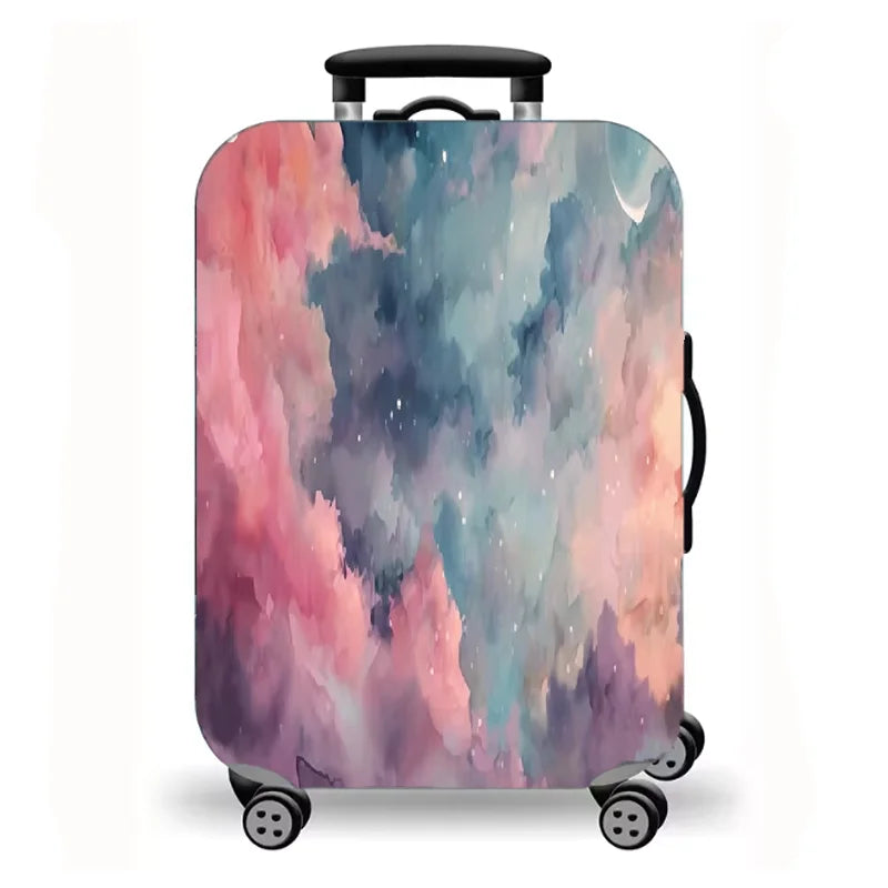 Luggage Cover, Galaxy Space Print Stretch Suitcase Protector for Travel, 10 Styles Universe Nebula Art