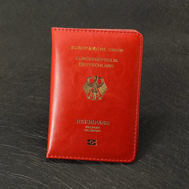 Personalized Customize German Passport Cover with Names Pink Germany Passport Holder Case for Passports