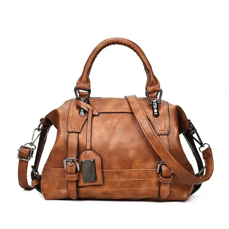 Women's PU Leather Crossbody Tote Handbag – Stylish Shoulder Bag for Daily Use