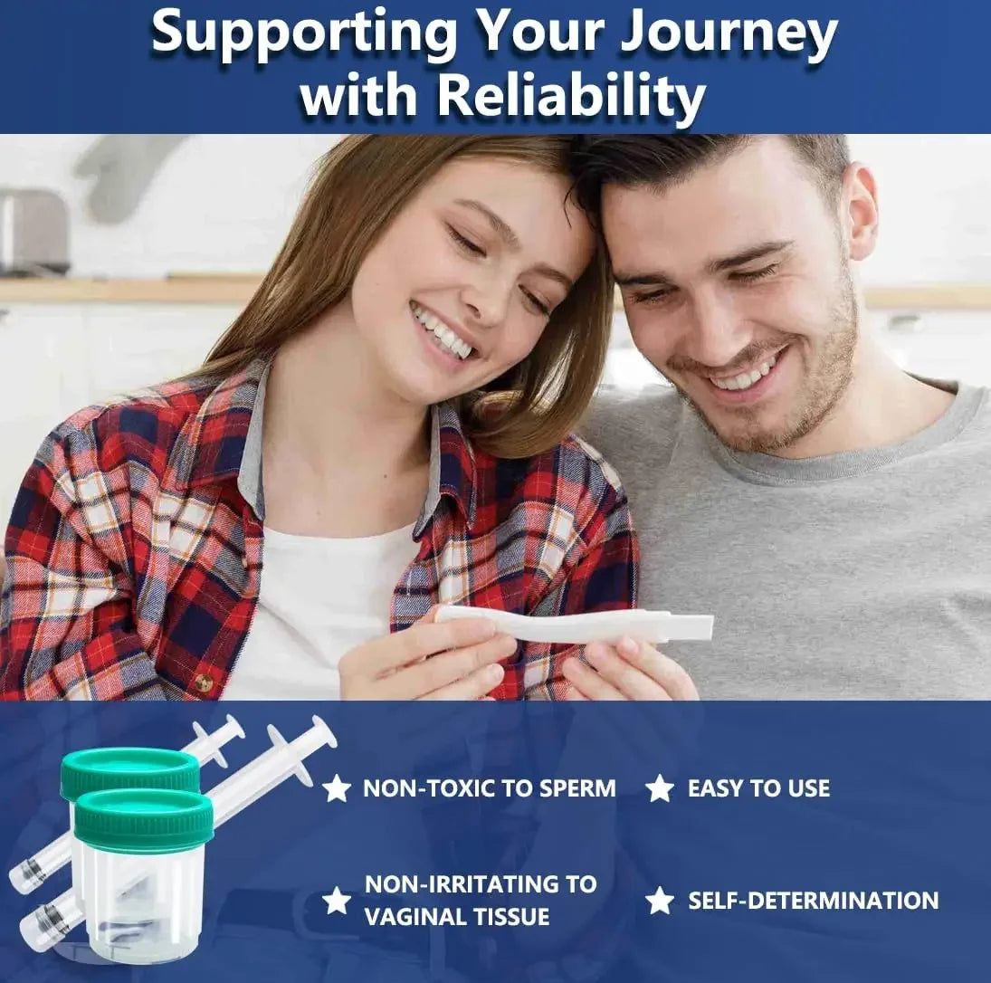 4 Kit Collection Cups Applicators Sterile Insemination at Home for Natural Conception Fertility Support