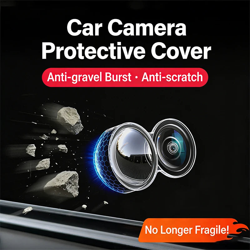 Car Camera Lens Transparent Protector Cover Universal Front Bumper Camera 360° All-Round Lens Guard PC Lens Protector Cover Kit