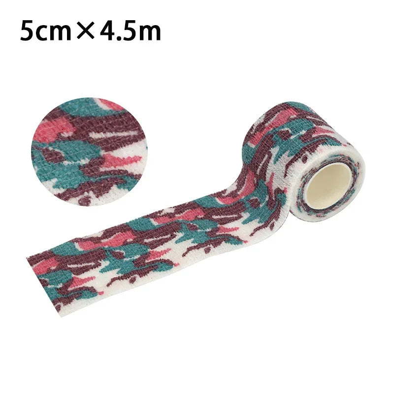 New Self Adhesive Non-woven Colorful Bandage Survival Elastic Band Wound Protection Joint Fixation Outdoor Emergency Equipment