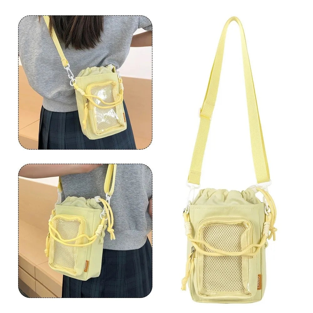 Portable Kettle Bag Storage Compartment with Doll Breathable Phone Pouch Large Capacity with Shoulder Straps Shoulder Bag Unisex