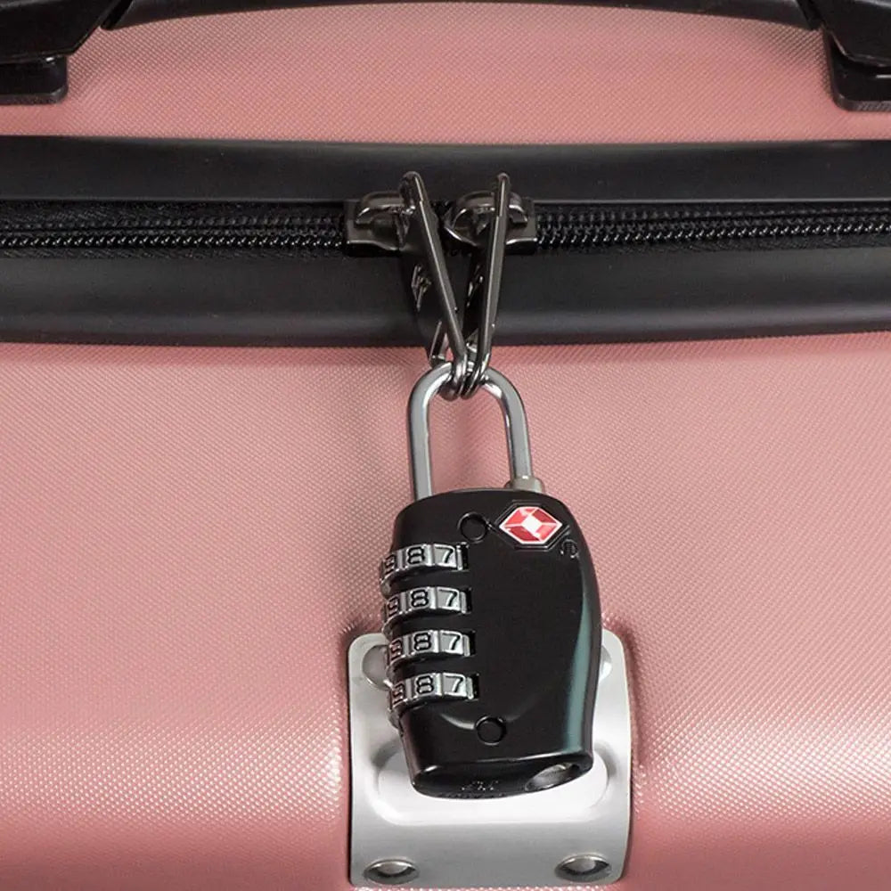 Portable TSA Locks Smart Combination Lock Travel Luggage Suitcase Anti-theft Code Padlock with Steel Cable Customs Password Lock