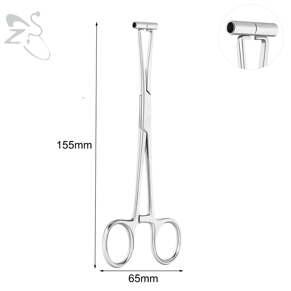 ZS 1PC Stainless Steel Piercing Clamp Slotted Locking Forcep Opening Piercing Plier Tool for Ear Lip Belly Navel Tongue Piercing