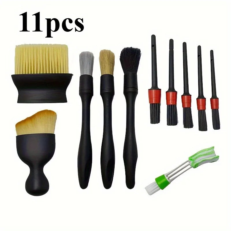 Car Detailing Brush Set - Interior Cleaning & Air Vent Dust Removal Tools