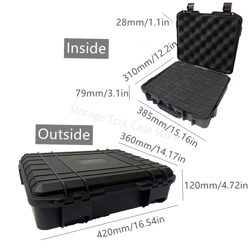 Instrument Case Tool Box Waterproof Hard Carry Case with Sponge Tool Storage Box Large Equipment Protective Toolbox Pelican Case