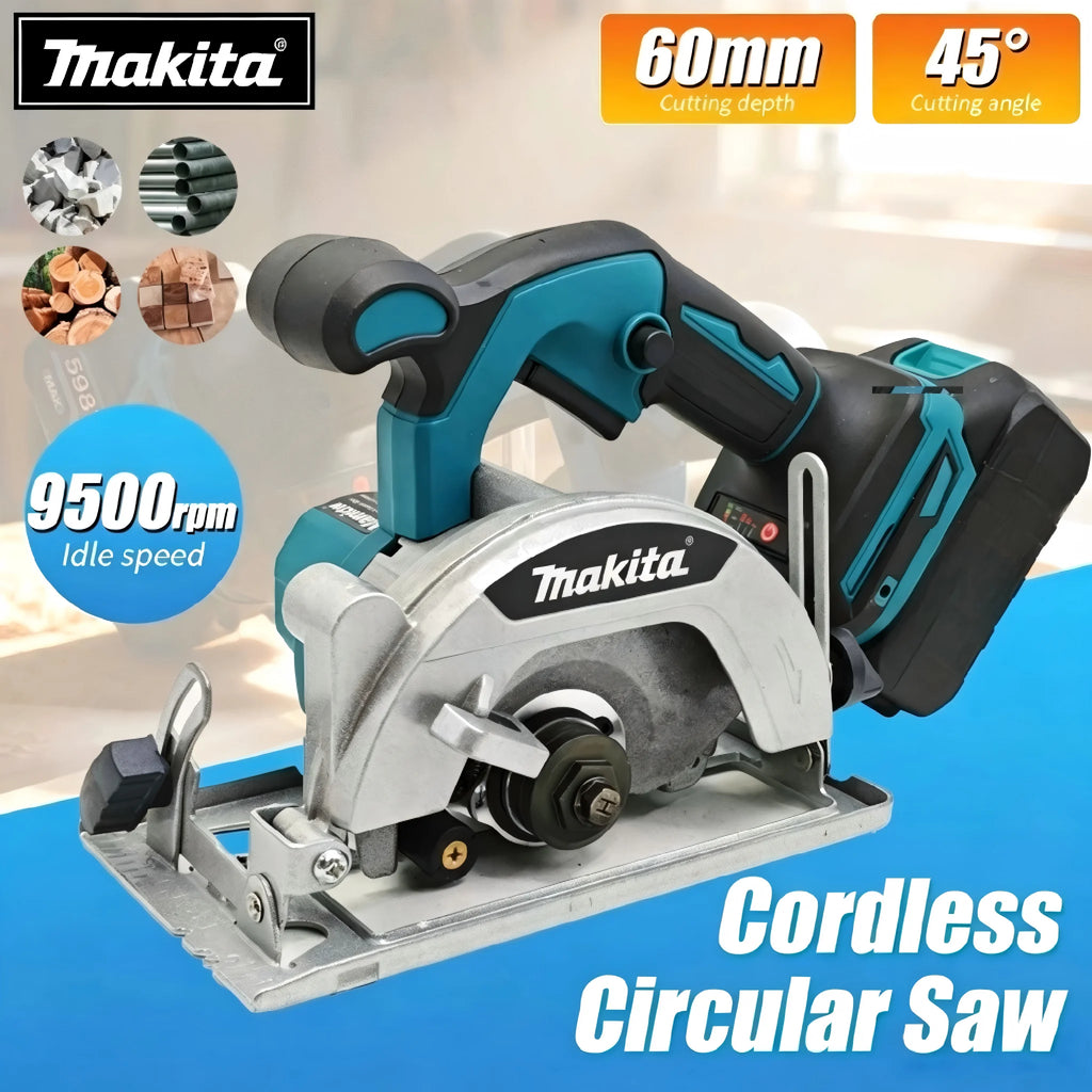 Makita 5-Inch Brushless Electric Circular Saw Cordless High Power Board Cutting Machine Woodworking Power Tools For 18V Battery