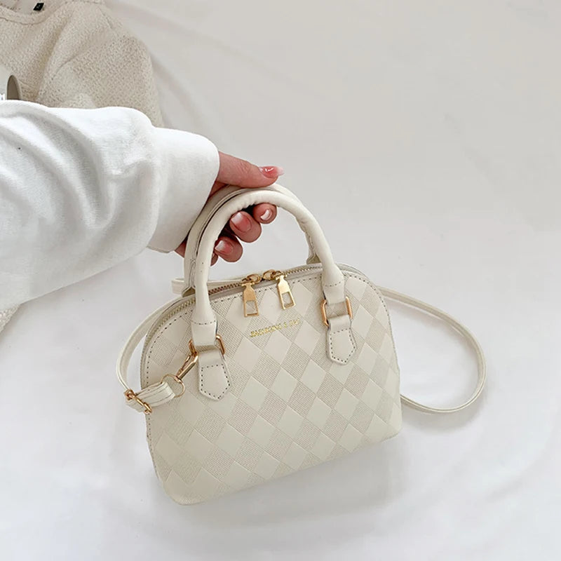 Fashionable French Shoulder Bag Casual Crossbody Bag Pu Shell Bag Women'S Handbag Adjustable Shoulder Strap