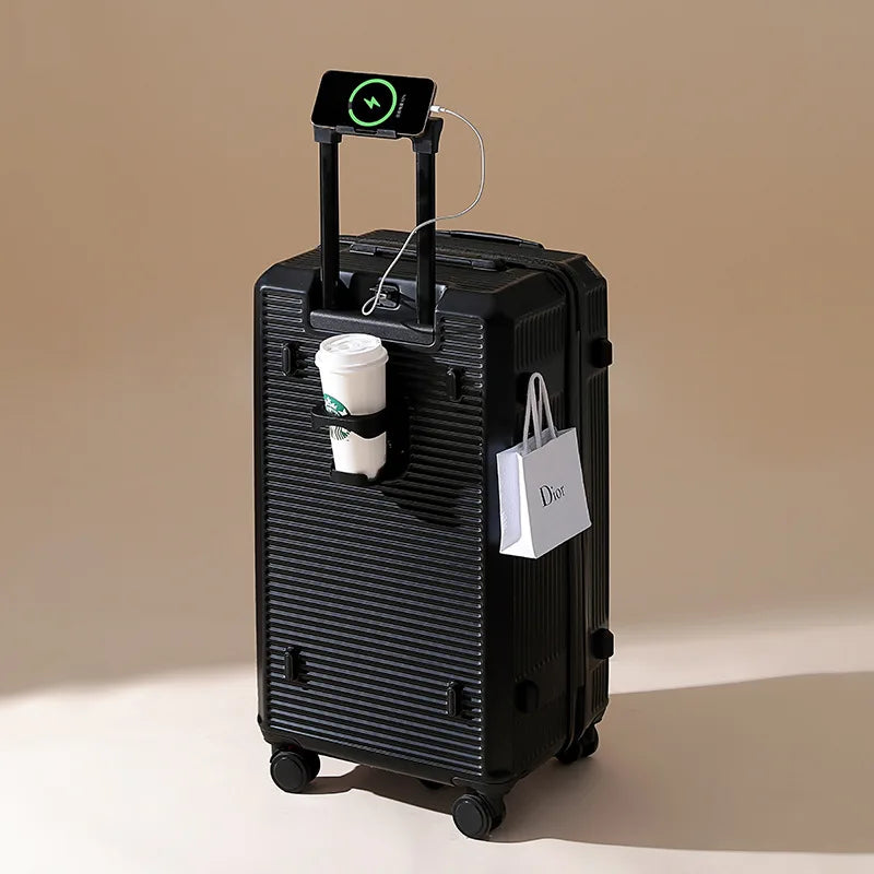 Multi-functional travel suitcase 22/24/26/28 inches silent swivel wheels thickened large capacity rolling luggage handle bag