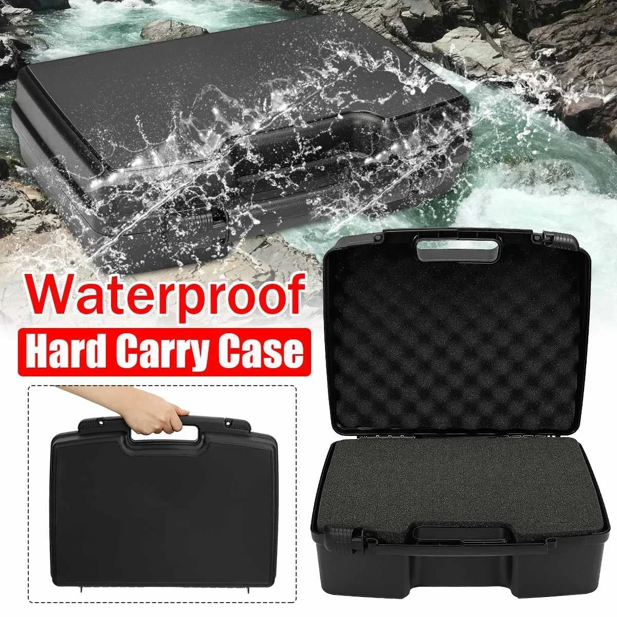 With Pre-Cut Foam Portable Plastic Hard Carry Tool Case Safety Protection Suitcase Equipment Instrument Outdoor Box