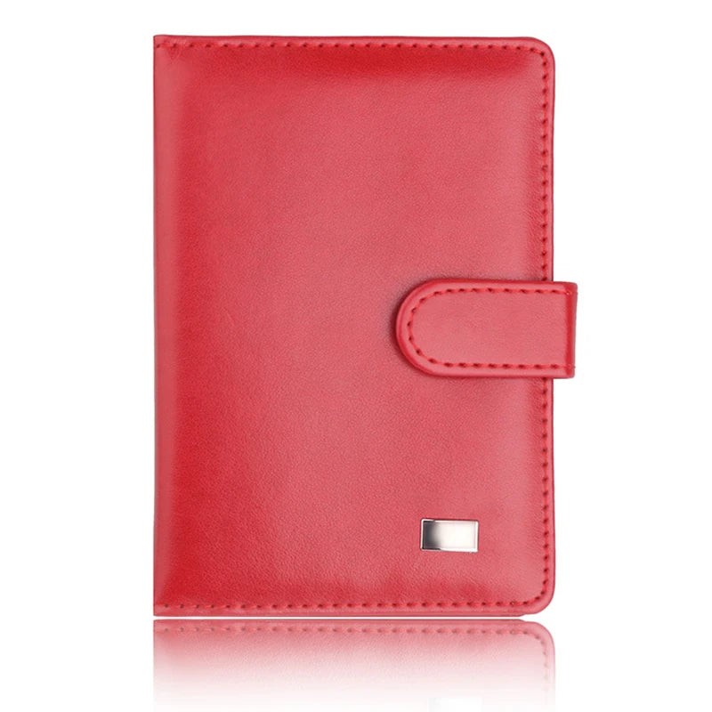 Men's Stylish Travel Passport Wallet - Multi-Function RFID Blocking Card Holder, Portable Leather Document Organizer