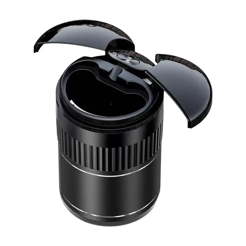 Car Smart Ashtray Built-in Led Light With Lid Touch Smokeless USB Rechargeable Ashtray Cover Opening With Ashtray B5W3