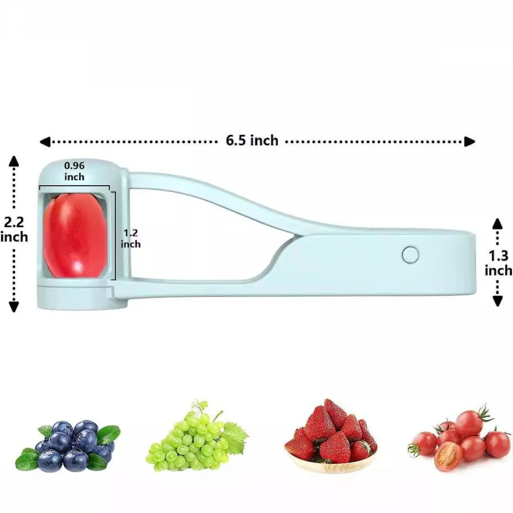 Portable Multi-Fruit Splitter Durable Cherry Tomato Grape Cutter Kids Friendly Kitchen Accessory for Household Daily Use