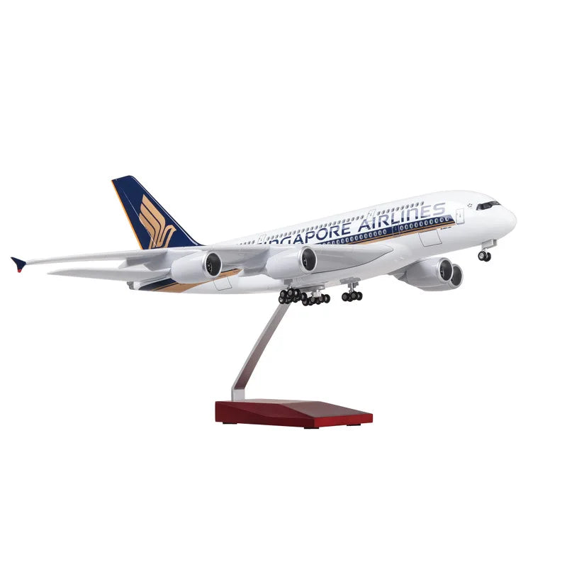 47CM diecast airplanes Singapore Airline b747 A380 a350 model planes With Light & Wheel resin Collection Aircraft Children's toy