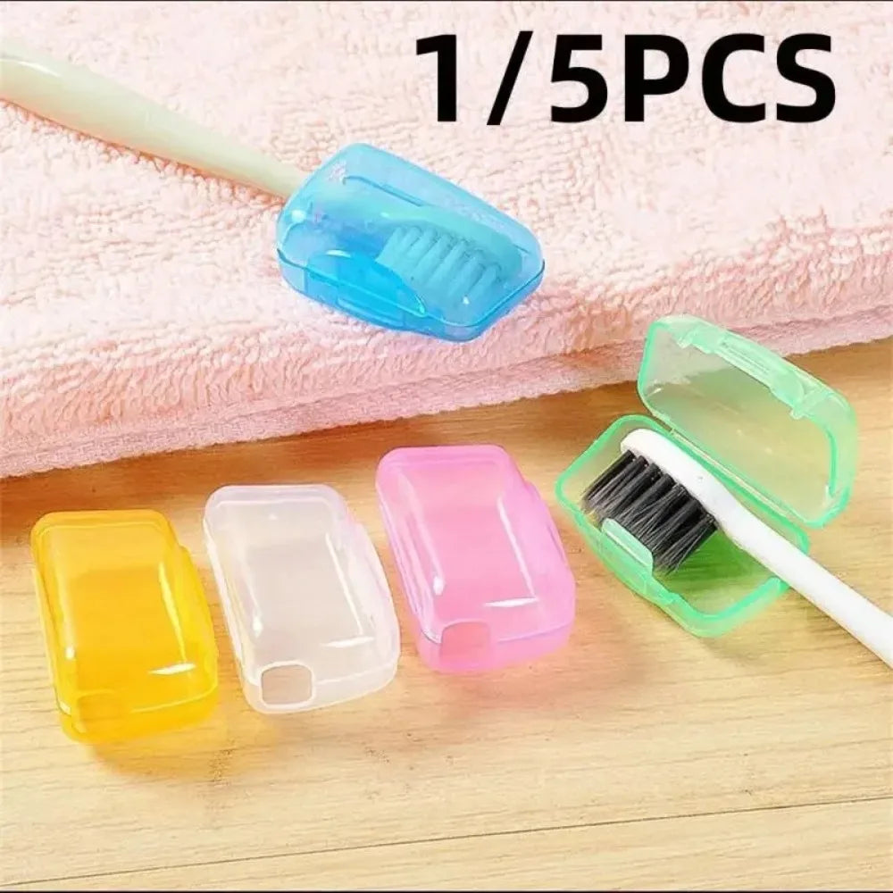 5pcs Portable Toothbrush Head Protector Hygienic Dust-Proof Cover Travel Case for Brush Head Storage Travel Toothbrush Case