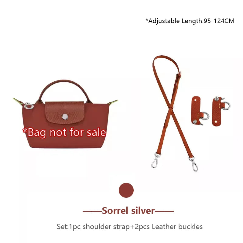 Genuine Leather Bag Shoulder Strap For Longchamp Mini Bag Crossbody Bag Strap Adjustable Bag Belt Bag Replacement Accessories