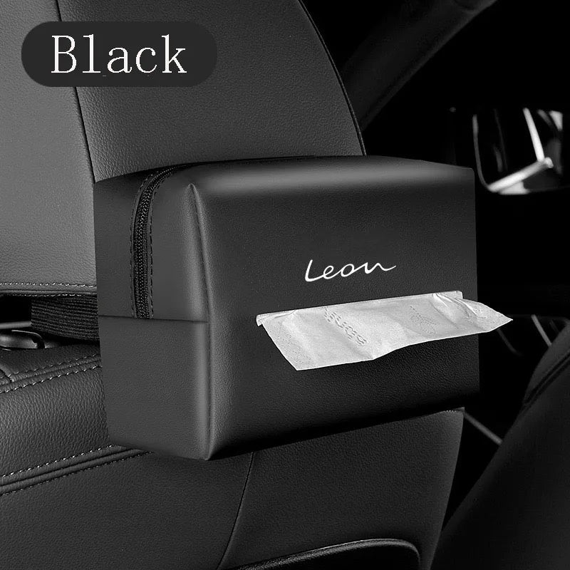 Car tissue bag seat back sun visor hanging tissue bag for SEAT Leon 5f Mk2 Mk3 Tarraco Cupra Mii