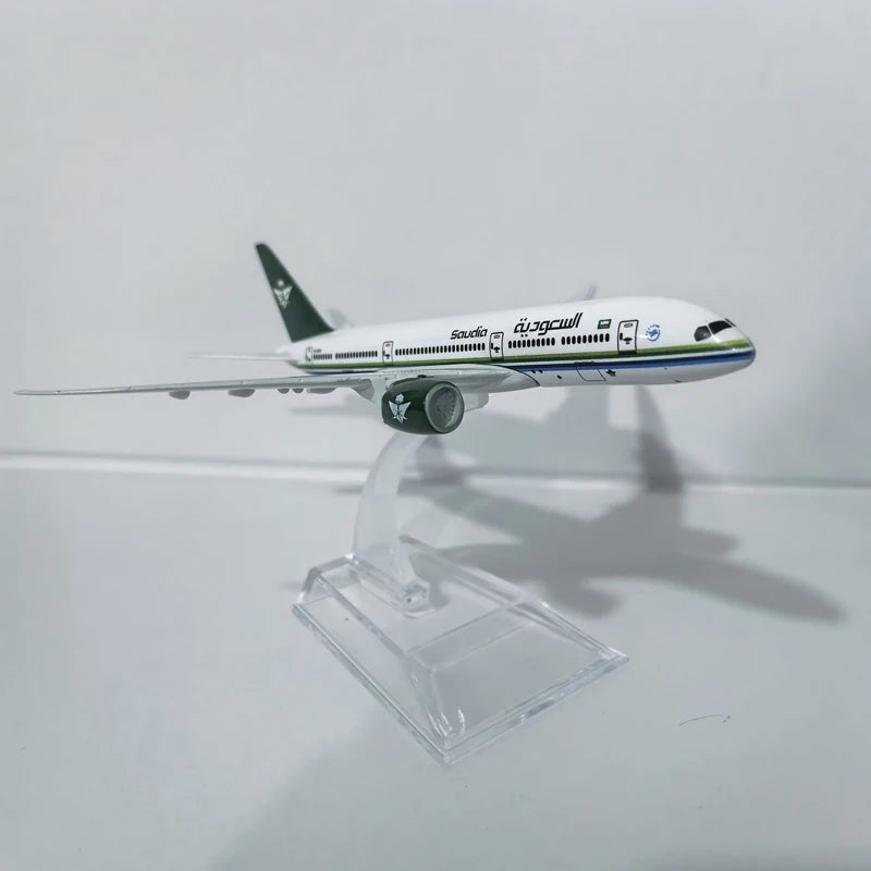 JASON TUTU 16cm Saudia B787 Plane Airplane Model Aircraft Model Diecast Metal 1/400 Scale Planes
