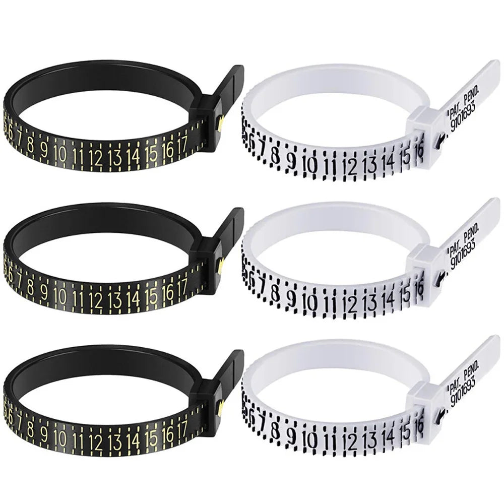 6pcs Ring Sizer Measuring Set Reusable Finger Size Gauge Measure Tool Jewelry Sizing Tools US Rings Size Jewelry Accessory Tools