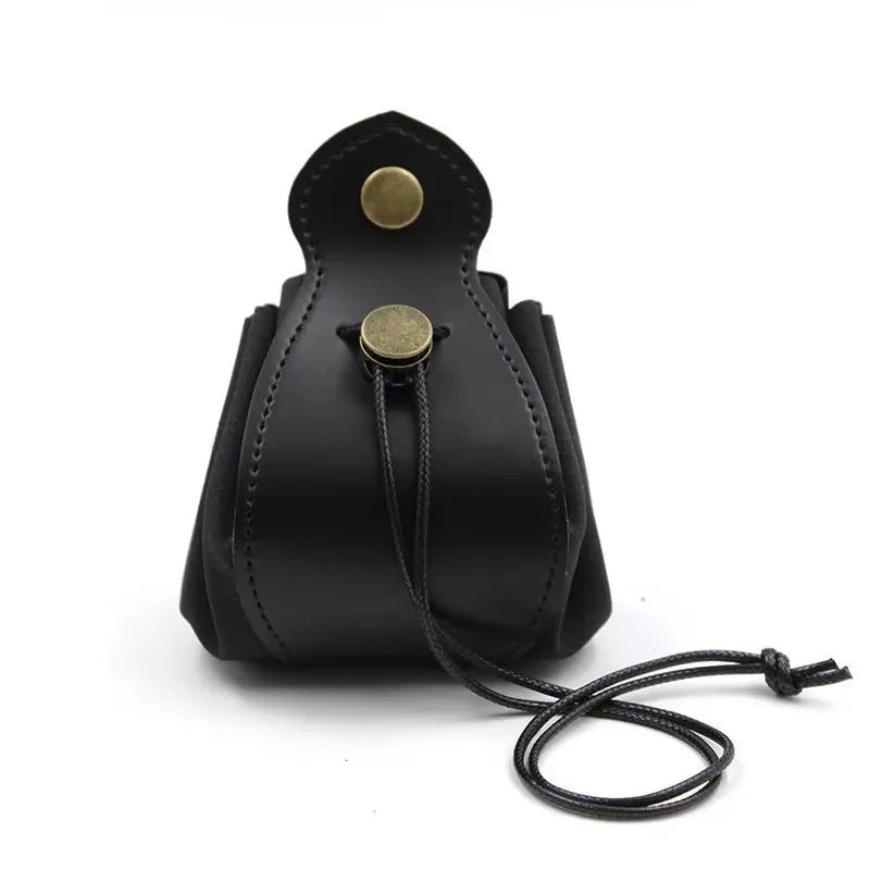 Artificial Leather Dice Bag Tray Design Viking Style Vintage Medieval Drawstring Pouch For D&D Role Playing RPG Game Coin Purse