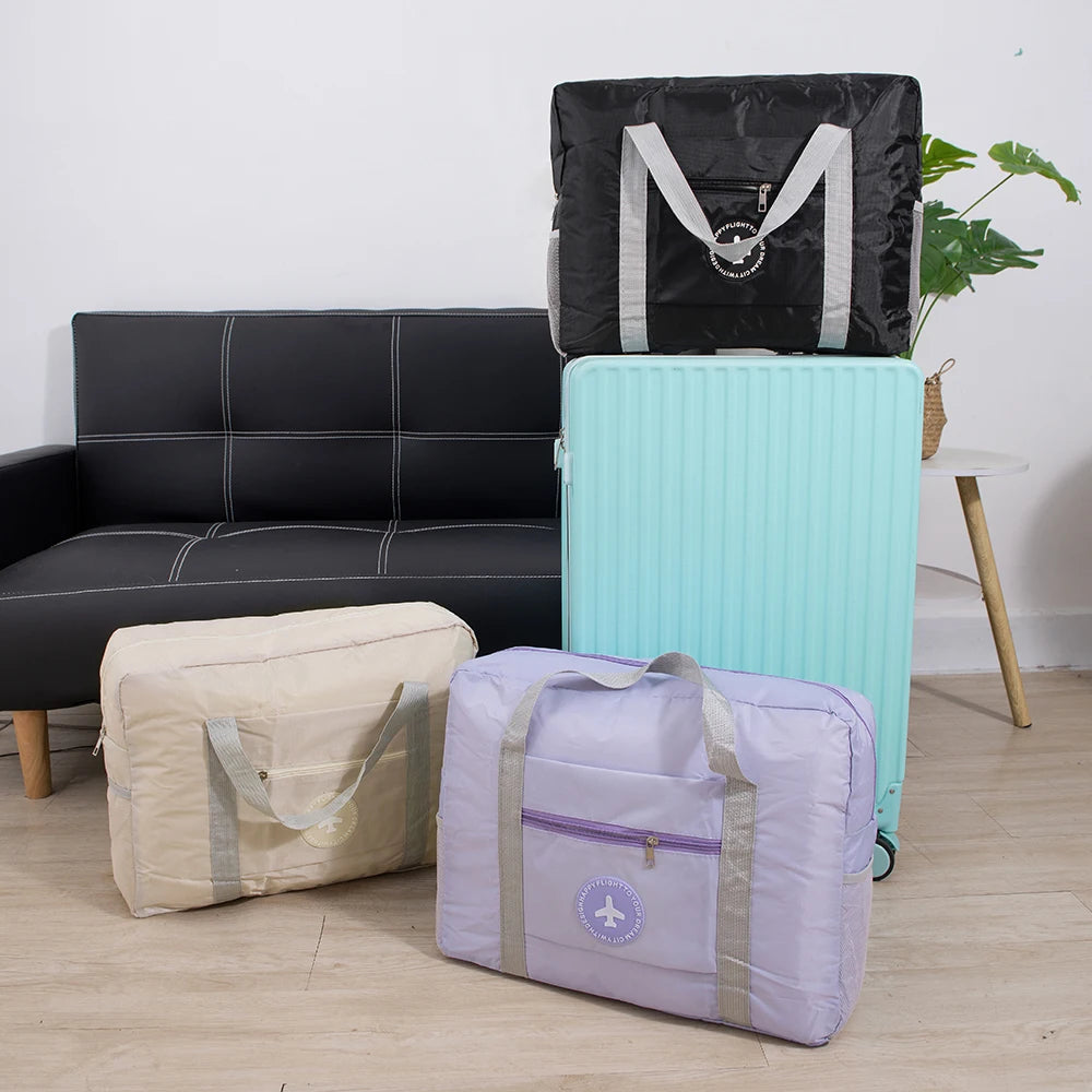 Large Capacity Foldable Travel Bag Portable Handheld Luggage for Short Distance Simple Waiting for Delivery Storage Bag