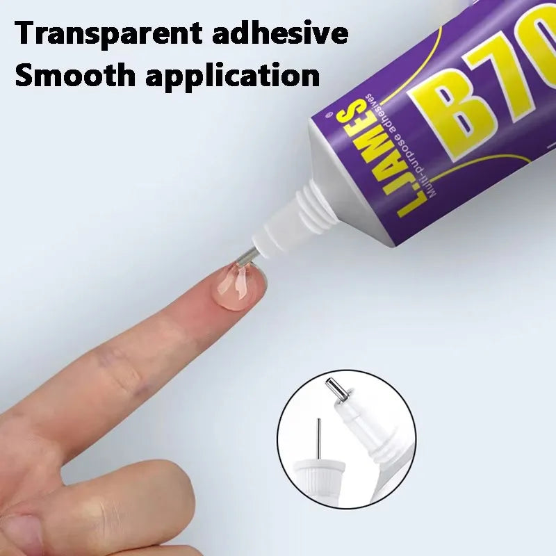 T7000 Black Soft Adhesive Universal Glue for Computer Cell Phone Touch Screen Repair Anti-Vibration Frame 15/50/110ML T-7000