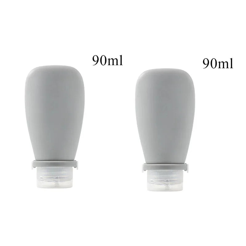 1/2/3pcs 90Ml Travel Silicone Refill Bottle, Shower Gel, Shampoo Refill Bottle, Squeeze Refill Empty Bottle