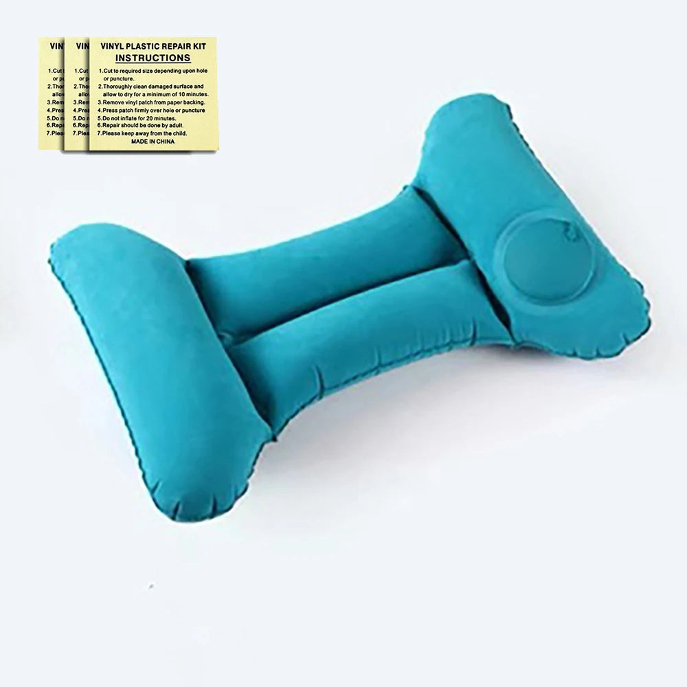 Inflatable Pillow Press Inflatable H-shaped Folding Portable Car Plane Waist Cushion Camping Office Sleeper Pillow