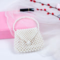 2024 Spring/Summer Hot selling Chinese Style Mini Pearl Imitation Dumpling Bun Women's Homemade Beaded Weaving Handbag