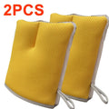 1/2PCS Multi-purpose Car Upholstery Cleaning Gloves Glass Removes Dirt Car Wash Gloves Double-sided Cleanable Sponge Accessories