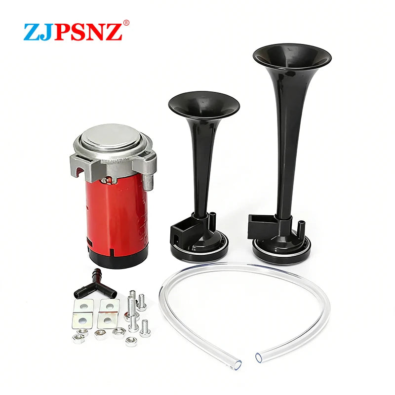 Dual Tone Air Horn Air Pump Electric Horn Super Loud With Compressor For Car Motorcycles Auto Truck Boat 12v 24v Waterproof