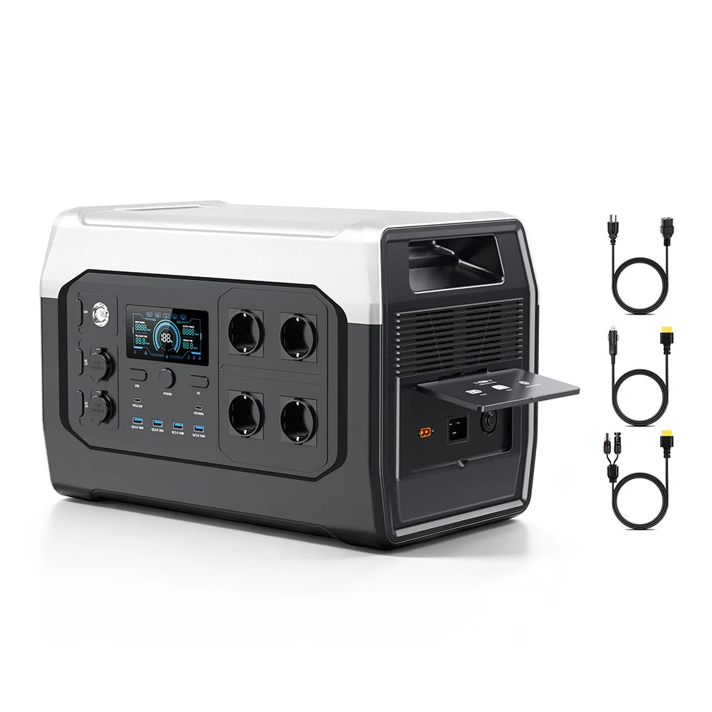 CTOLITY 2400W 1800W Lifepo4 Battery Outdoor Energy Storage Power Supply Portable Mobile Power Station Solar Generator RV