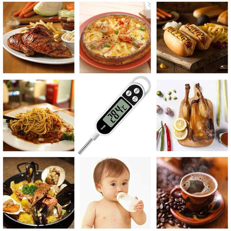 Probe Type Food Thermometer Kitchen Digital Thermometer For Meat Milk Cooking Food BBQ TP300 Electronic Temperature Gauge Tool